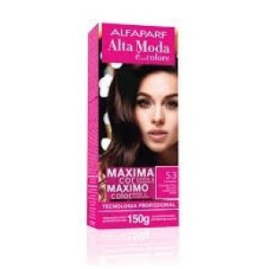 Tinta Alta Moda Com Amônia - 5.3 Castanho Claro Dourado