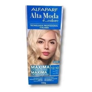 Tinta Alta Moda Com Amônia - 12.10 Louro Platina Cinza








