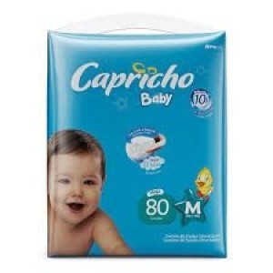 Fralda Capricho Baby Mega M Com 80