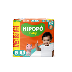 Fralda Hipopó Hiper M com 80